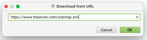 Upload XML Sitemap file Location to Screaming Frog